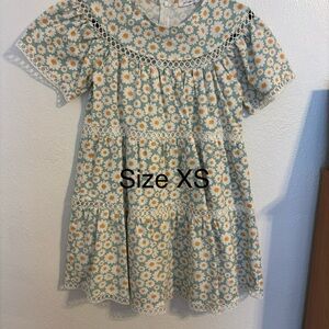 Floral Dress in Blue and White